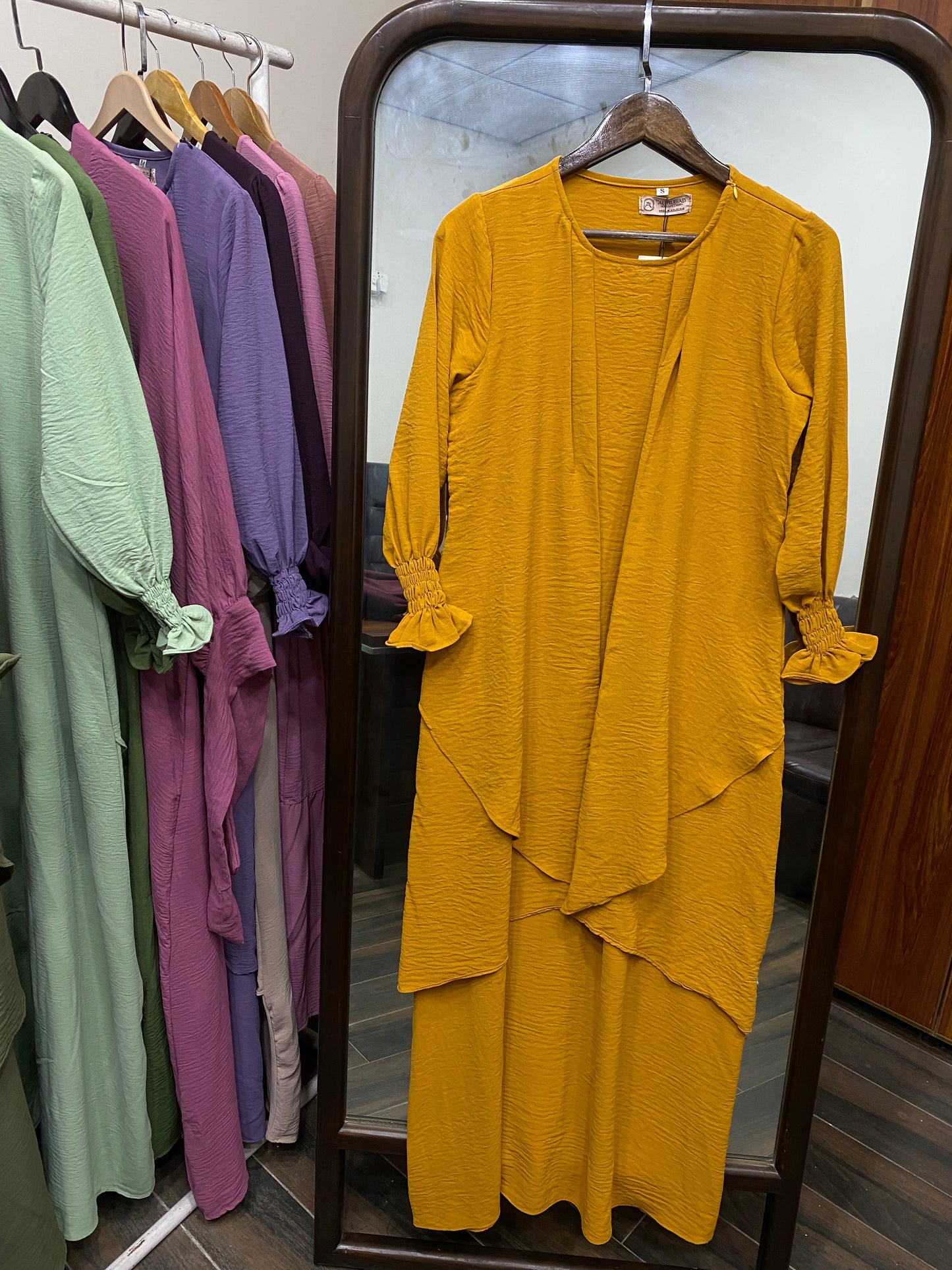 Serene Classic Abaya-Bright Mustard