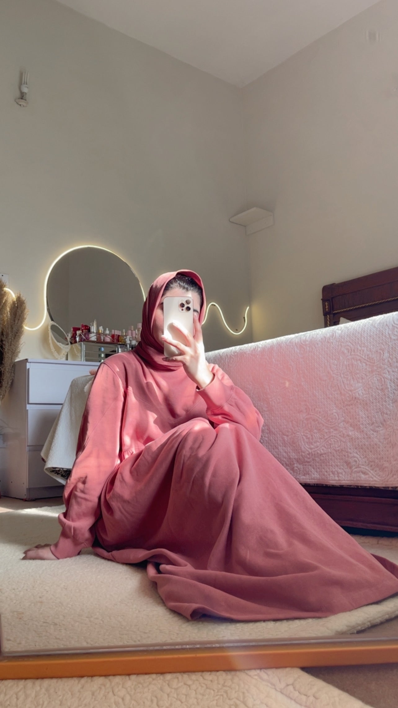 Güzel Fleece Frock Dress - Candy Pink