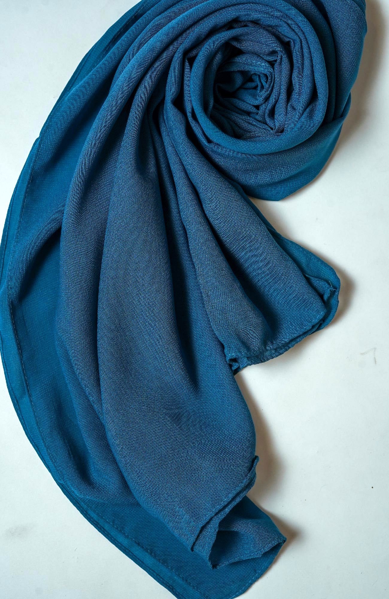 Voile Cotton Hijab -Denim Blue