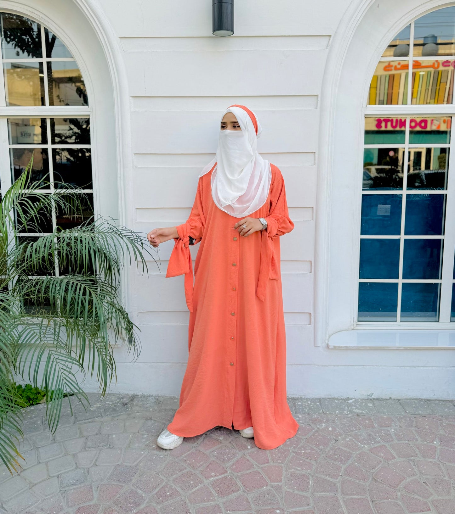 Marwah Abaya - Coral