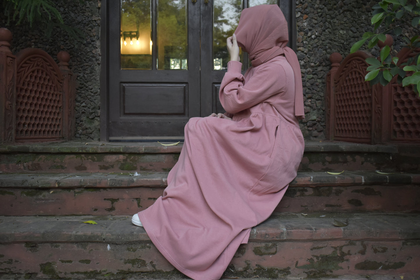 Güzel Fleece Frock Dress - Candy Pink