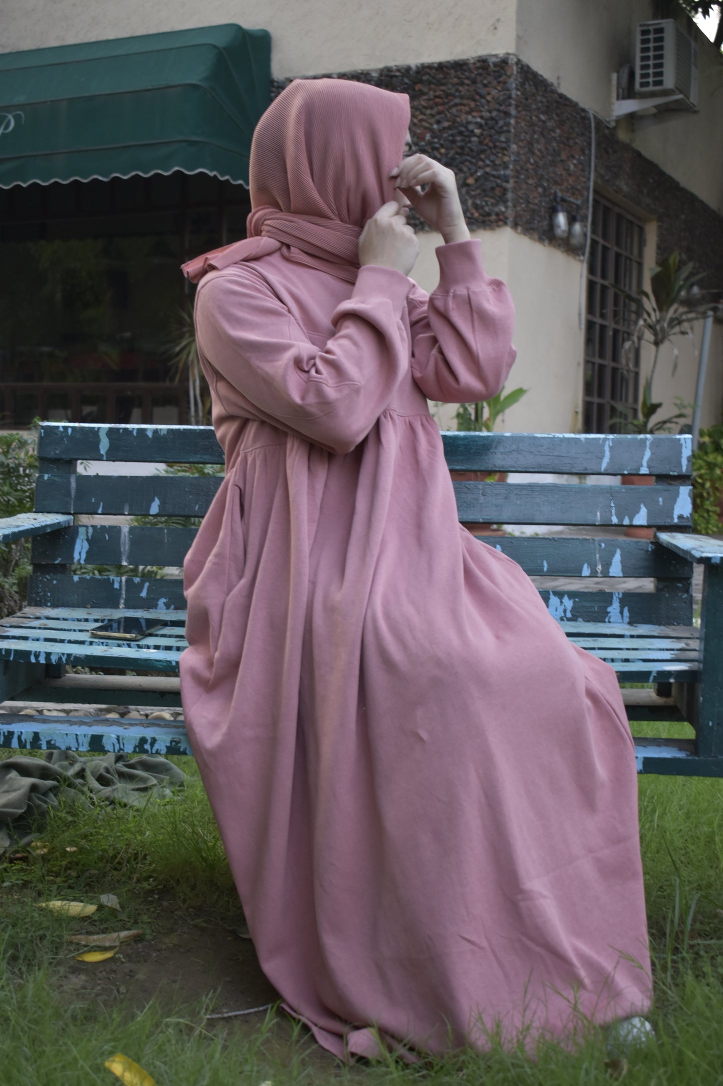 Güzel Fleece Frock Dress - Candy Pink