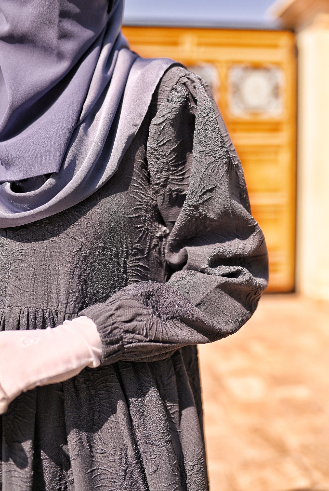 Lily Textured Maxi Dress - Black