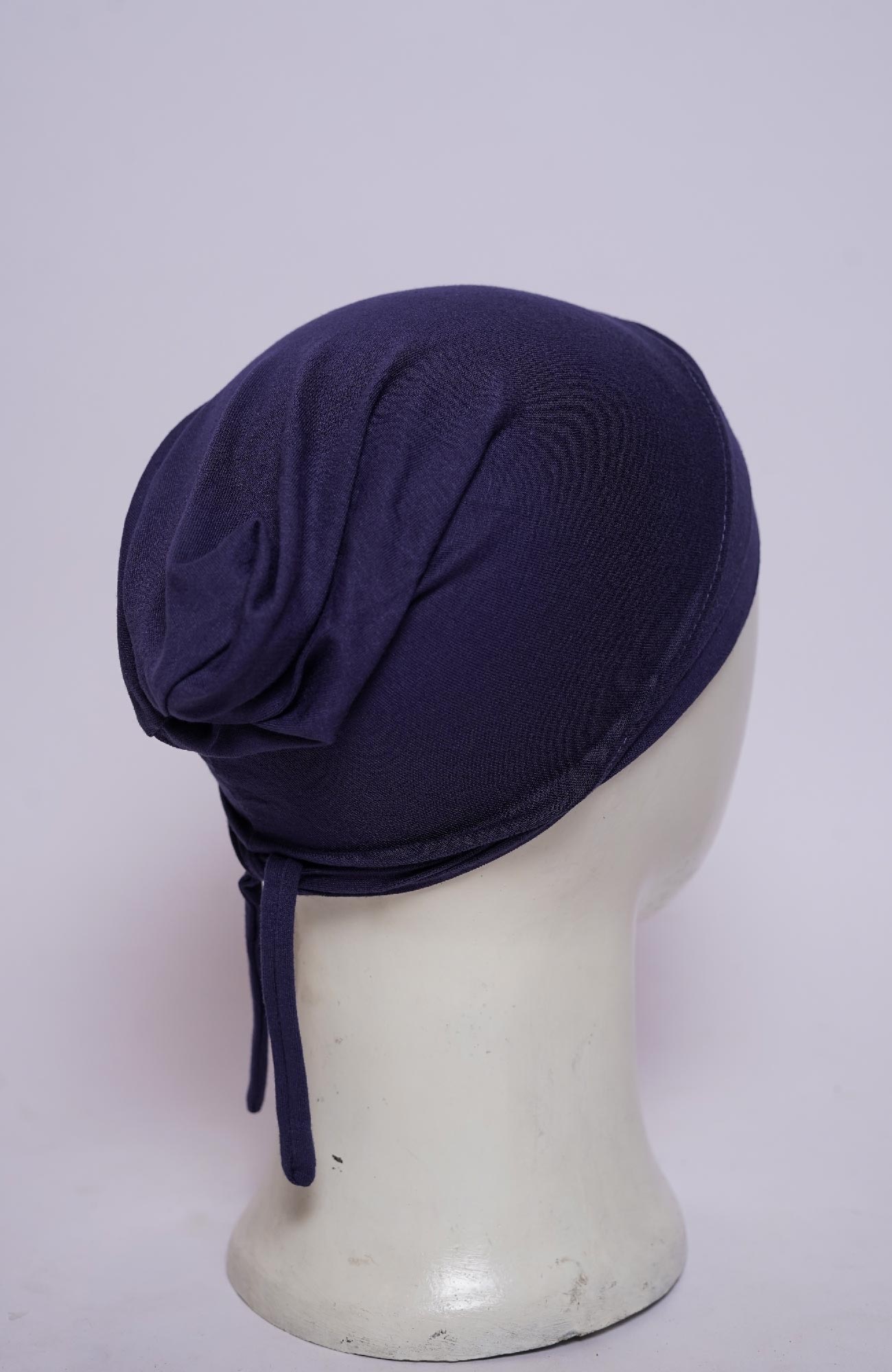 Dual Cross Turban Cap - Navy Blue