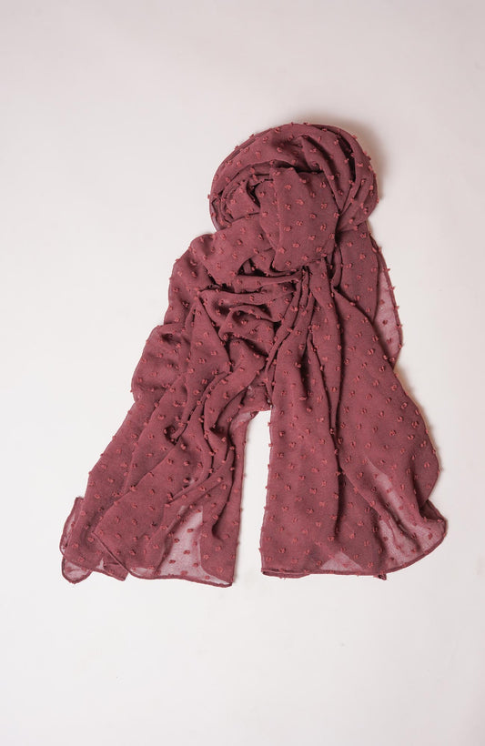 Fiona Hijab-Rosewood Red