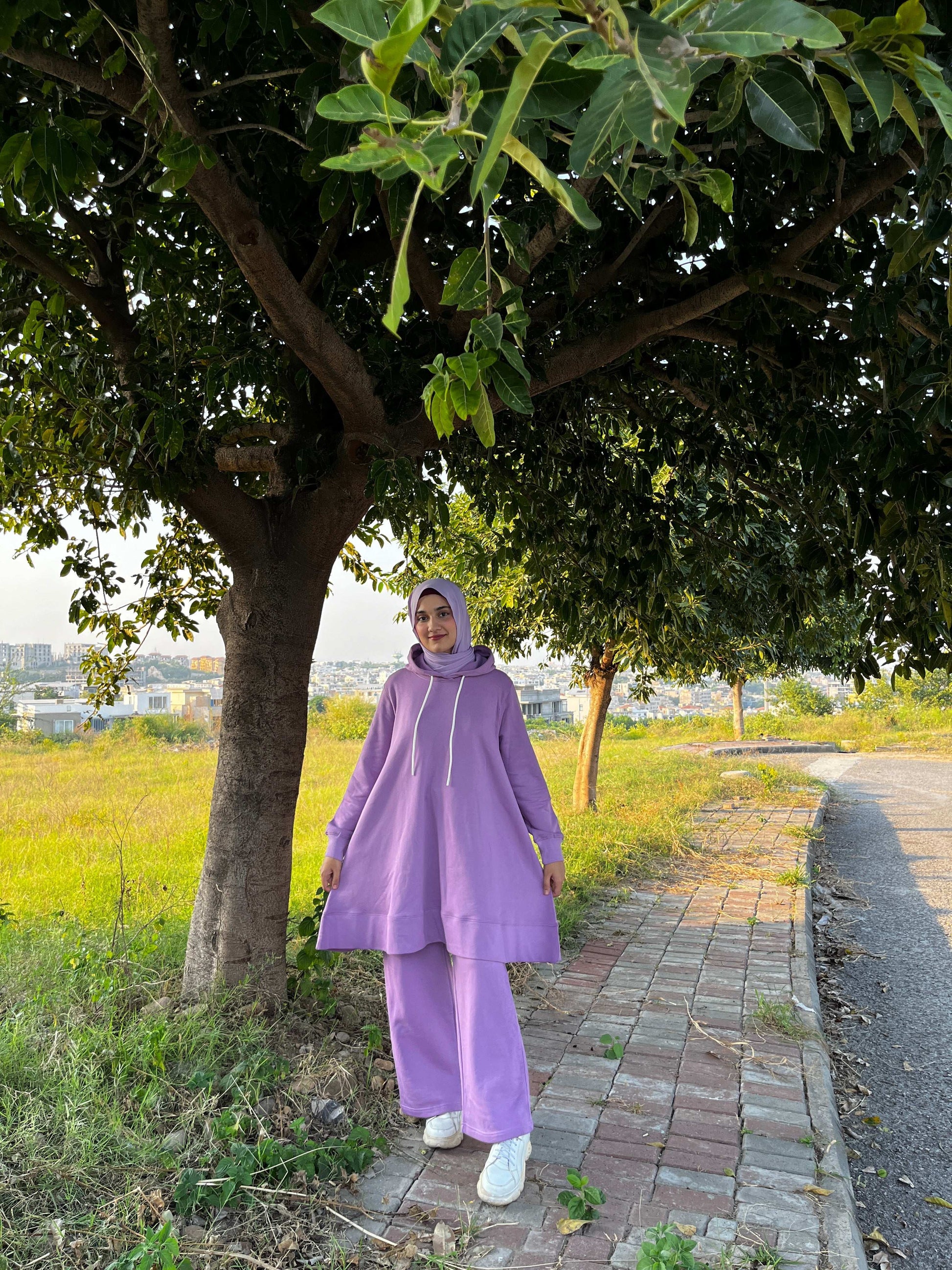 Dahlia Fleece Co Ord Set - Lavender