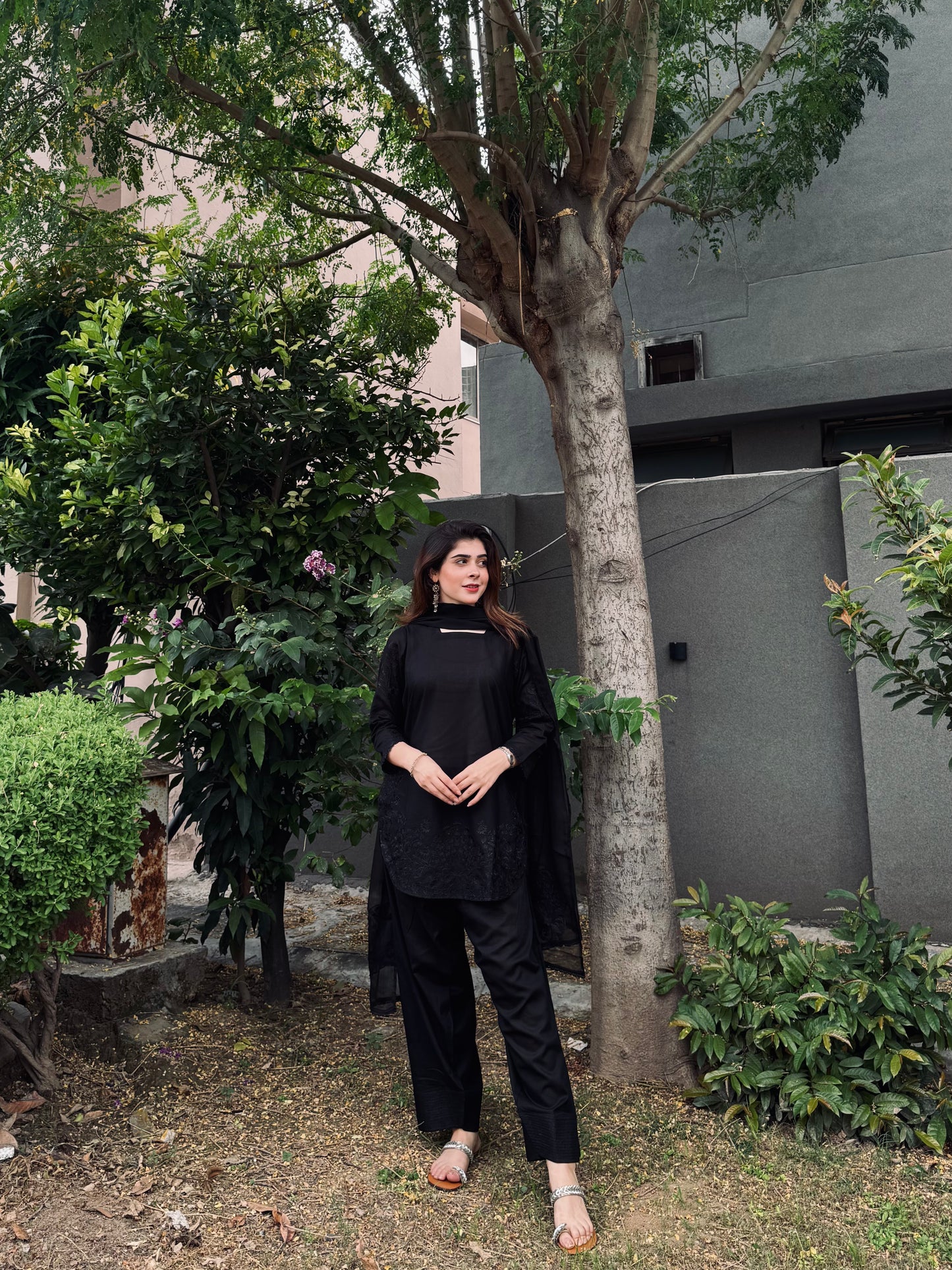 Black Farshi Shalwar Set
