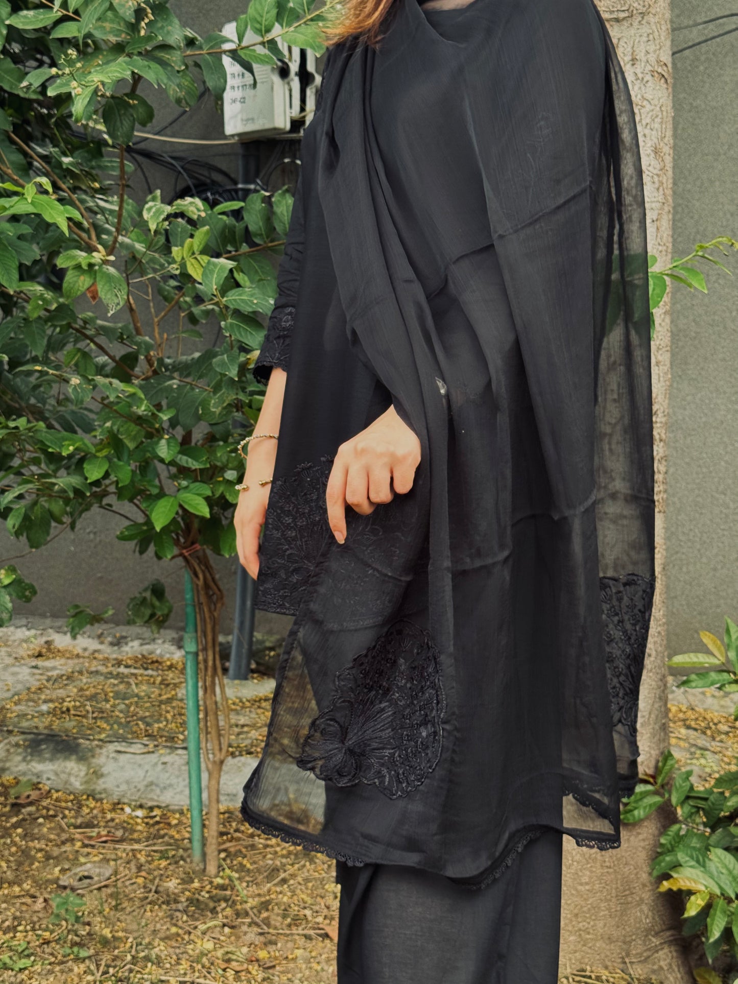 Black Farshi Shalwar Set