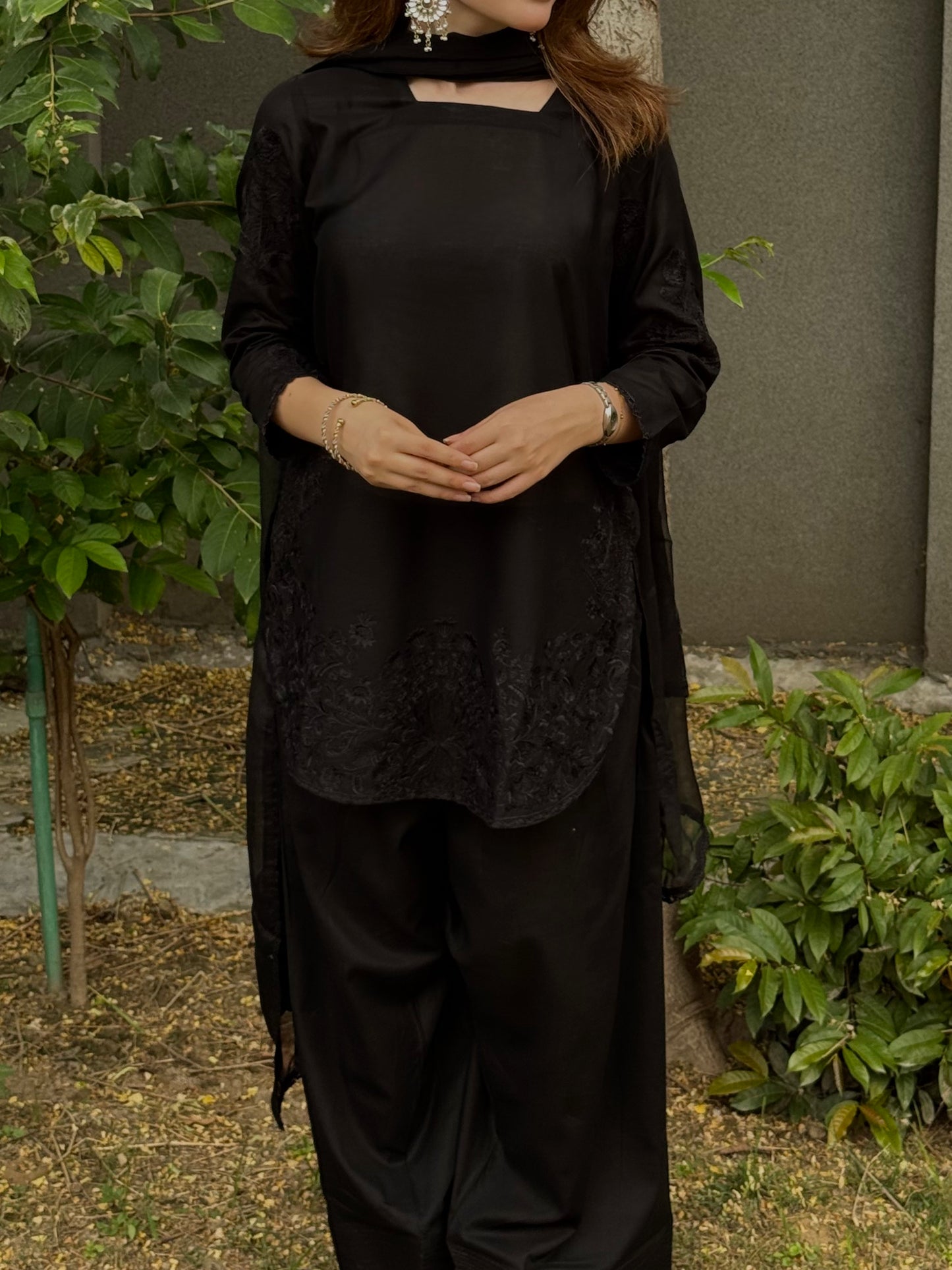 Black Farshi Shalwar Set