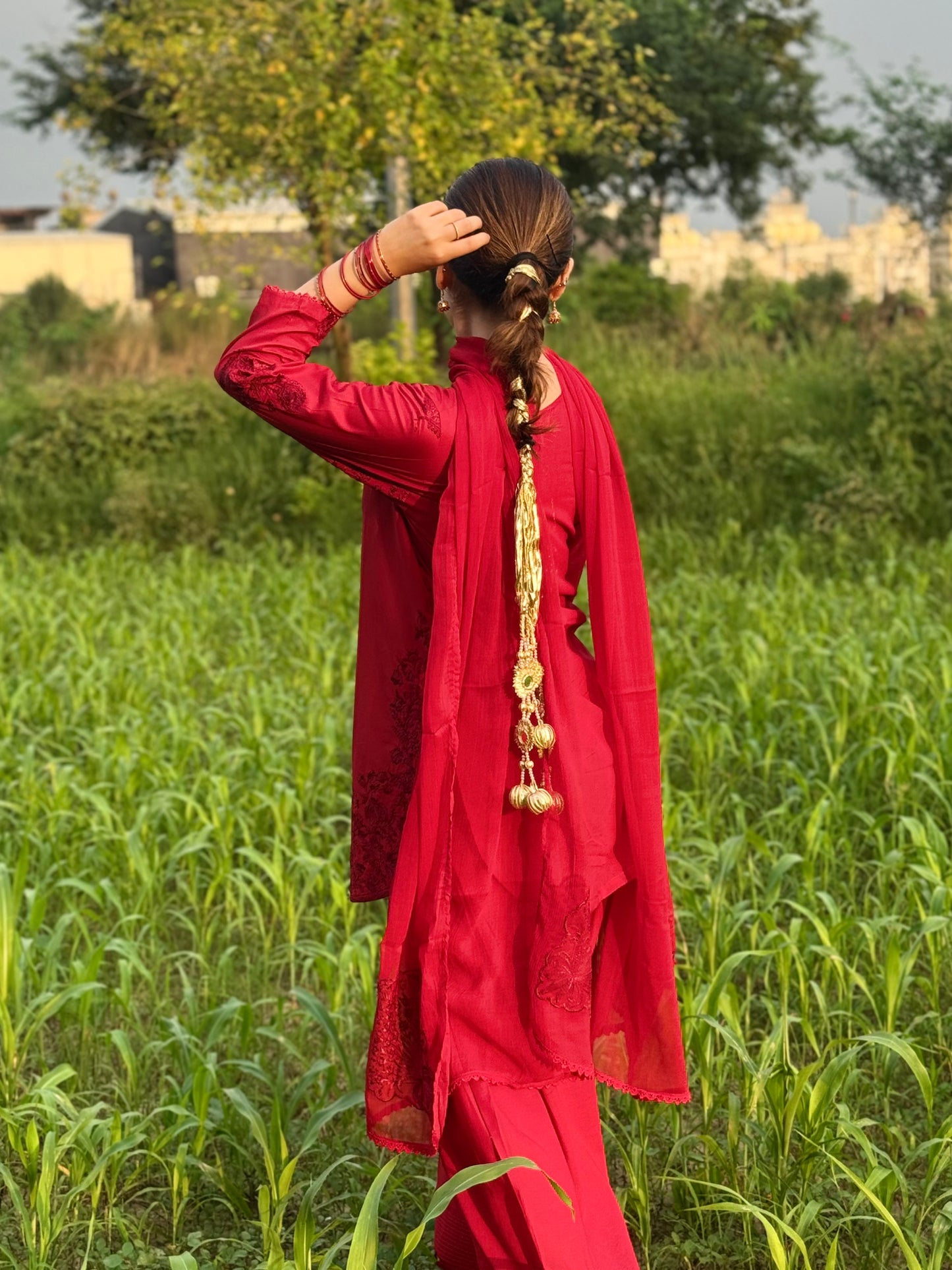 Spice Red Farshi Shalwar Set