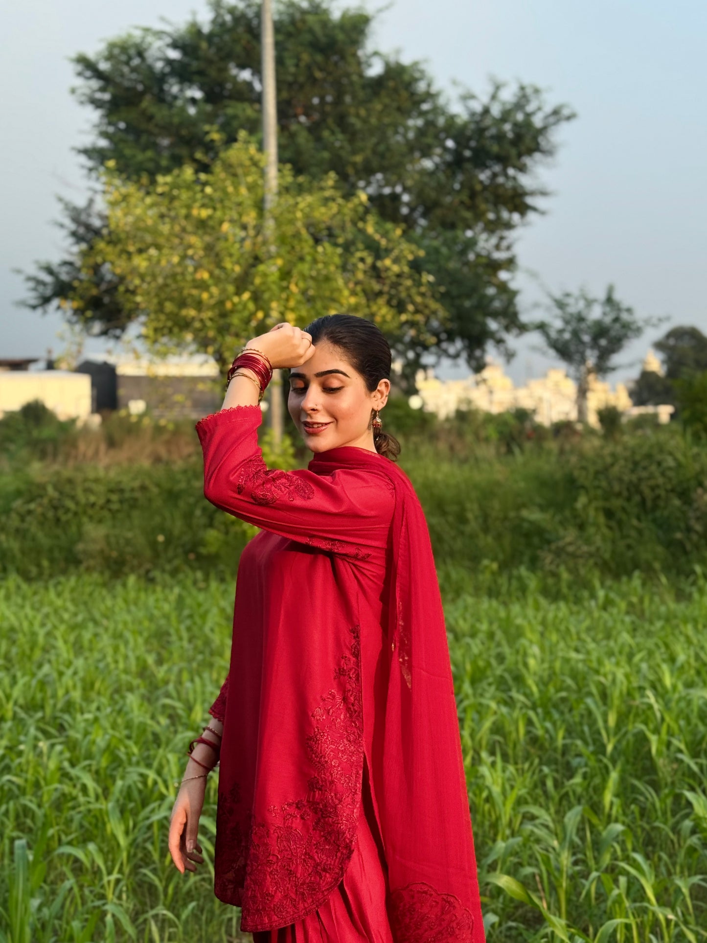 Spice Red Farshi Shalwar Set