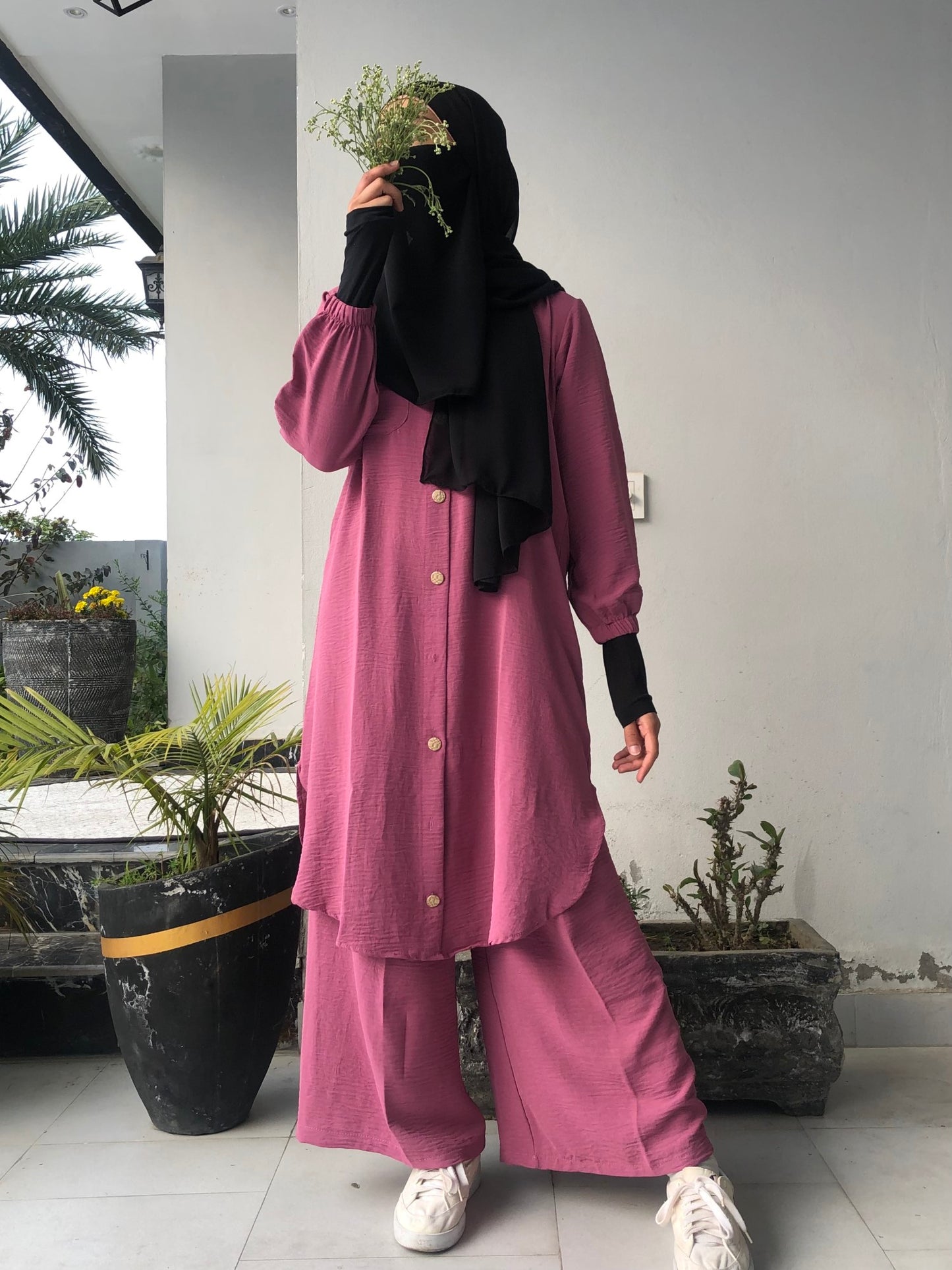 Pocket Style Co Ord Set - Fuchisa Rose
