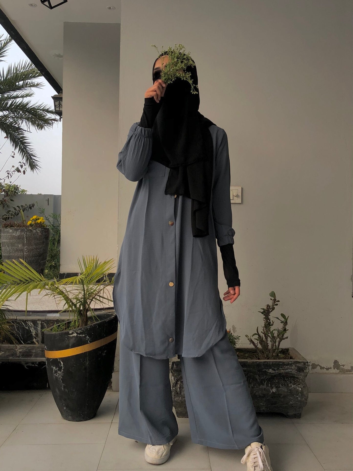 Pocket Style Co Ord Set - Mid Grey
