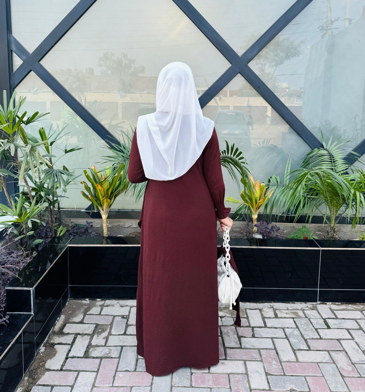 Serene Classic Abaya - Wine