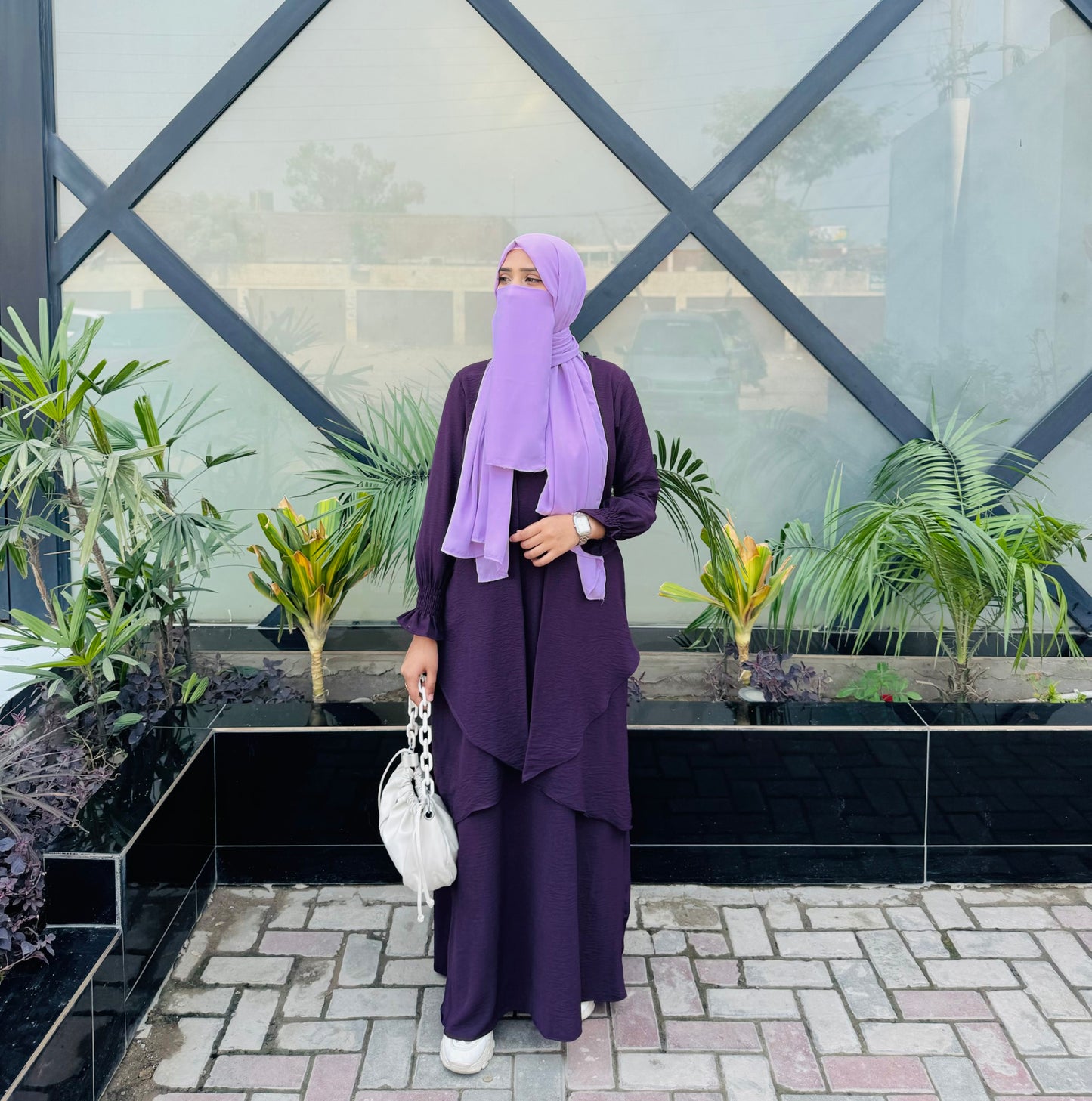 Serene Classic Abaya - Purple
