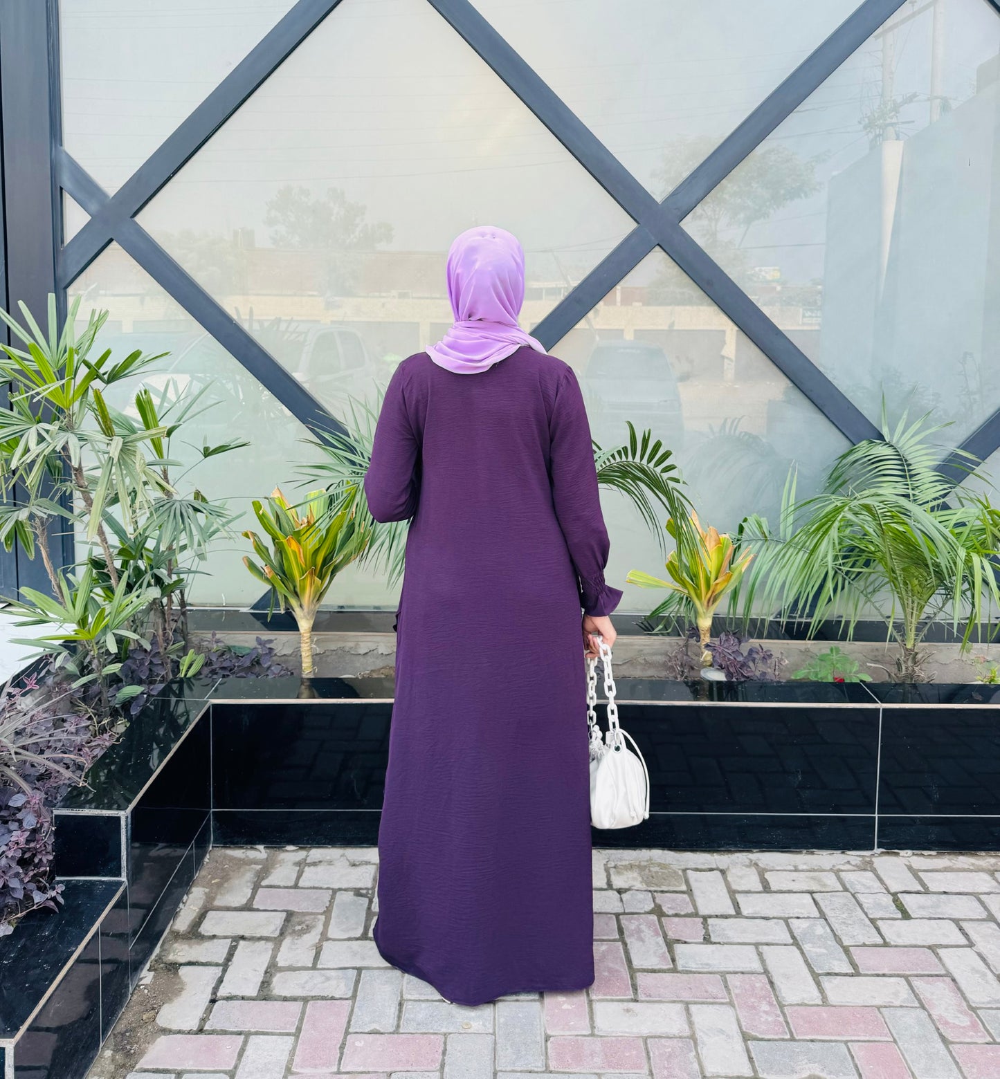 Serene Classic Abaya - Purple