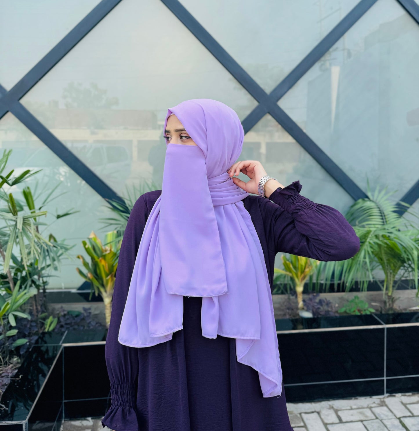 Serene Classic Abaya - Purple