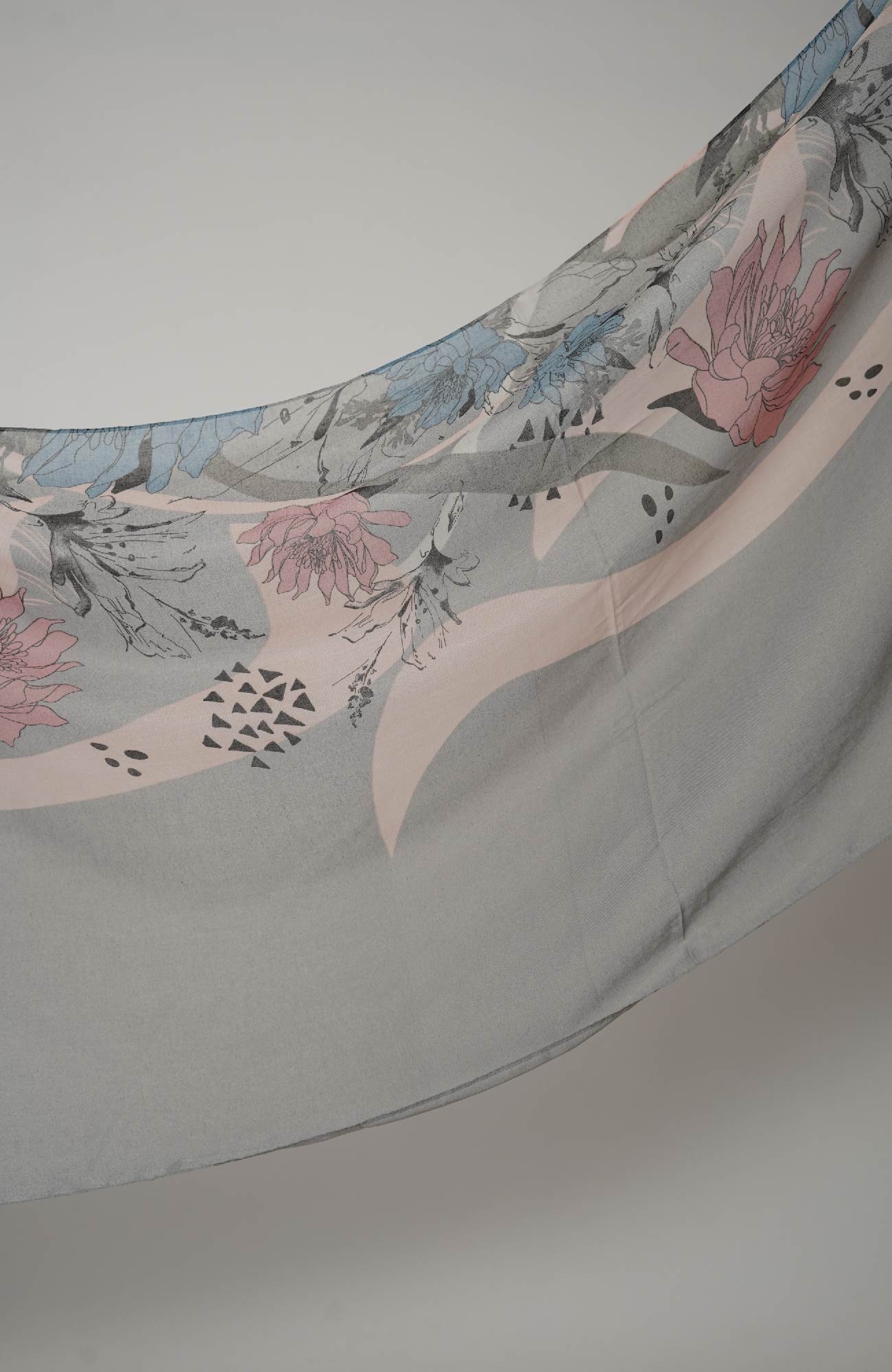 Lawn Print-Bloom Day Grey