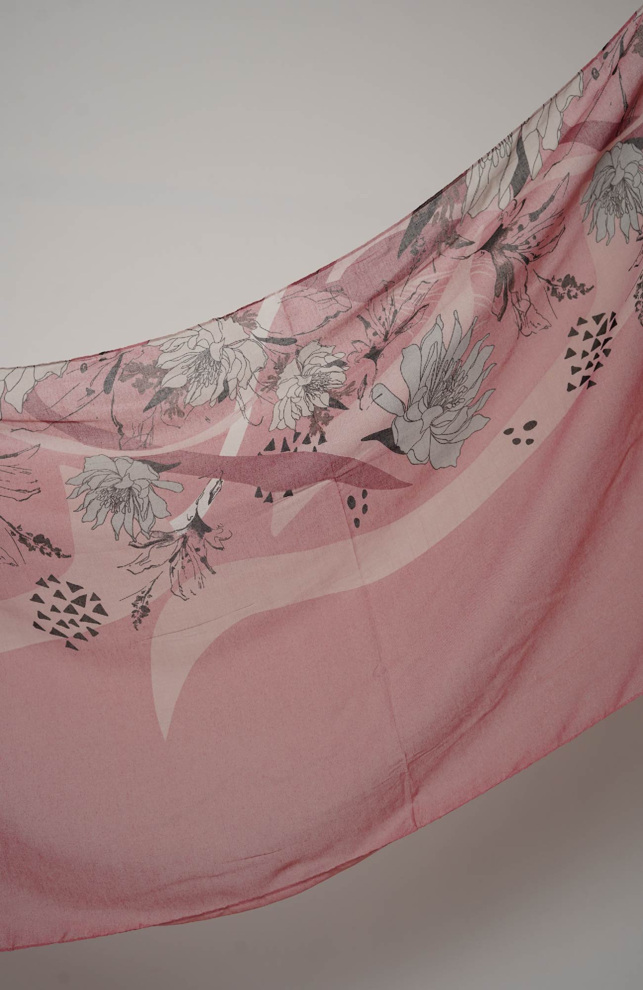 Lawn Print-Bloom lily Pink