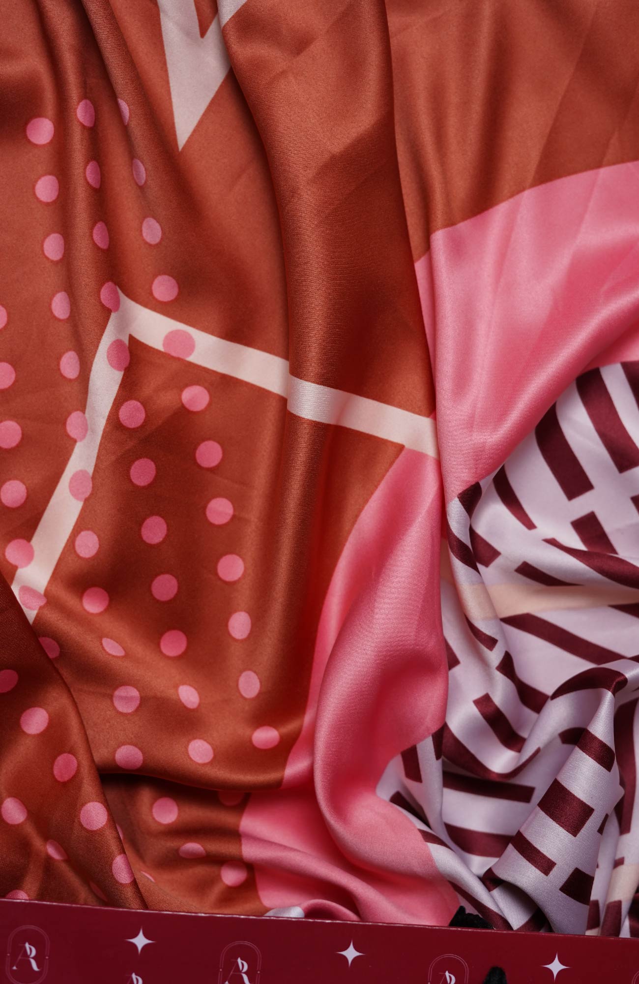 Mix Print Square Lawn - Mingle Print Coral