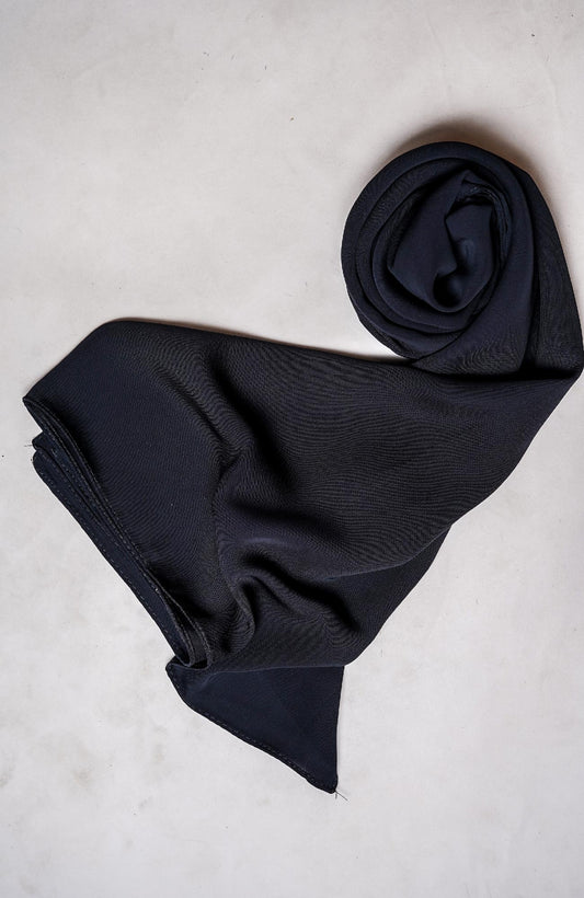 Mistique chiffon Silk-Dull Black
