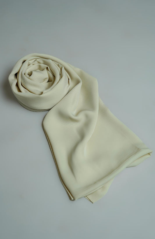Mistique chiffon Silk- Fawn White