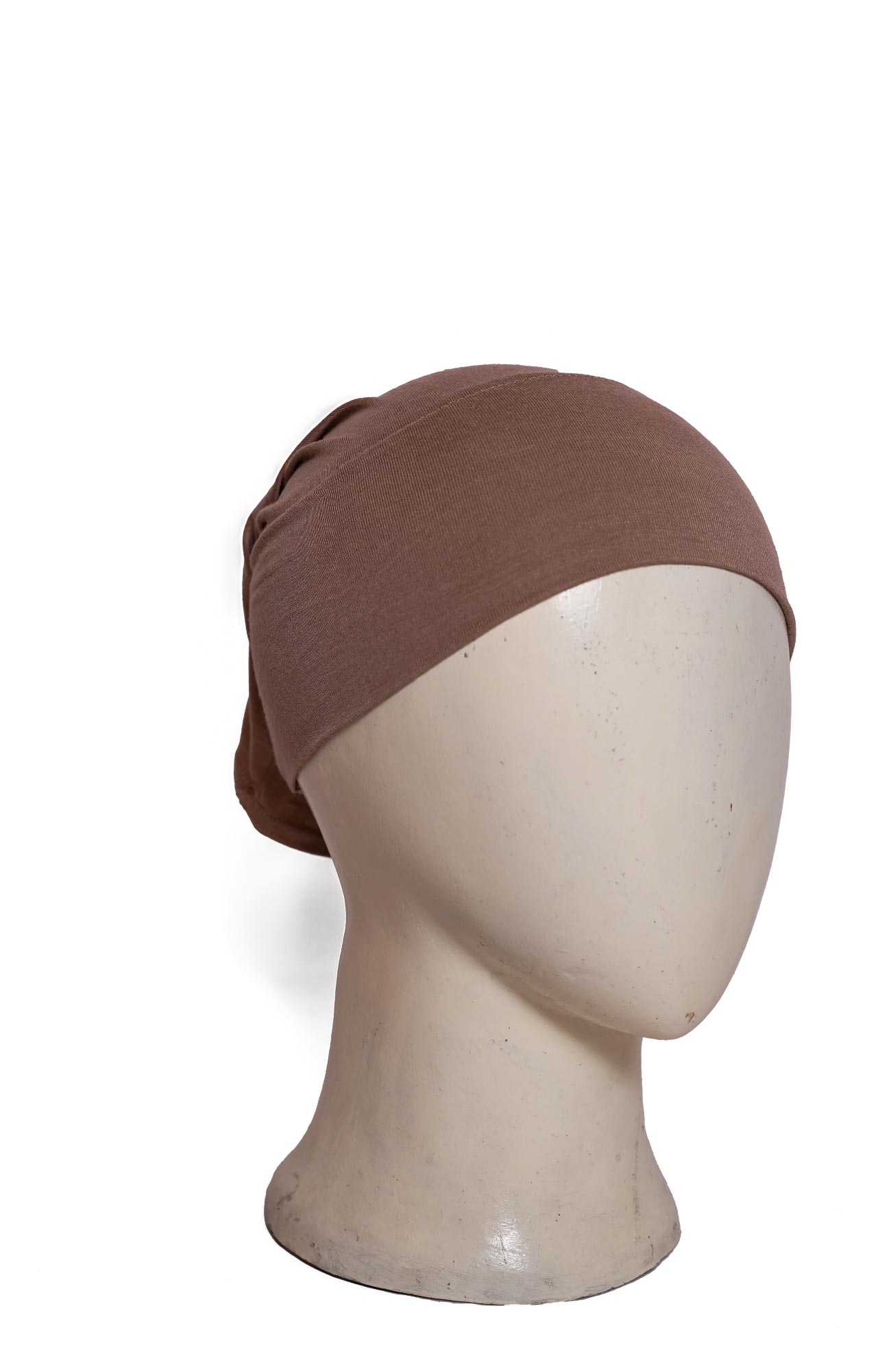 Plain Tube Hijab Cap - Brown