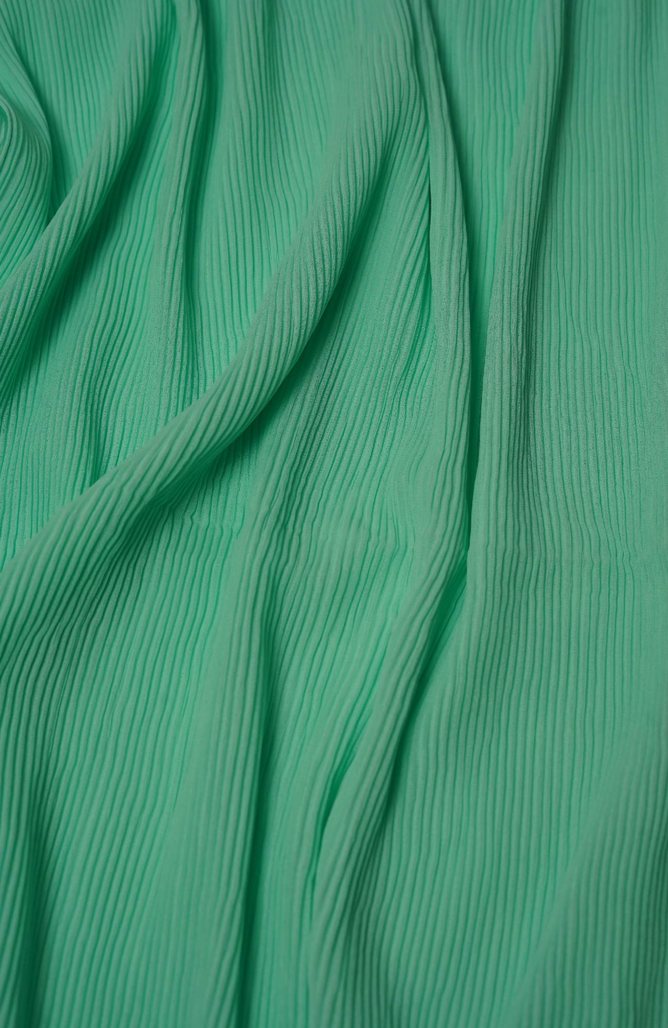 Pleated-Bright Aqua