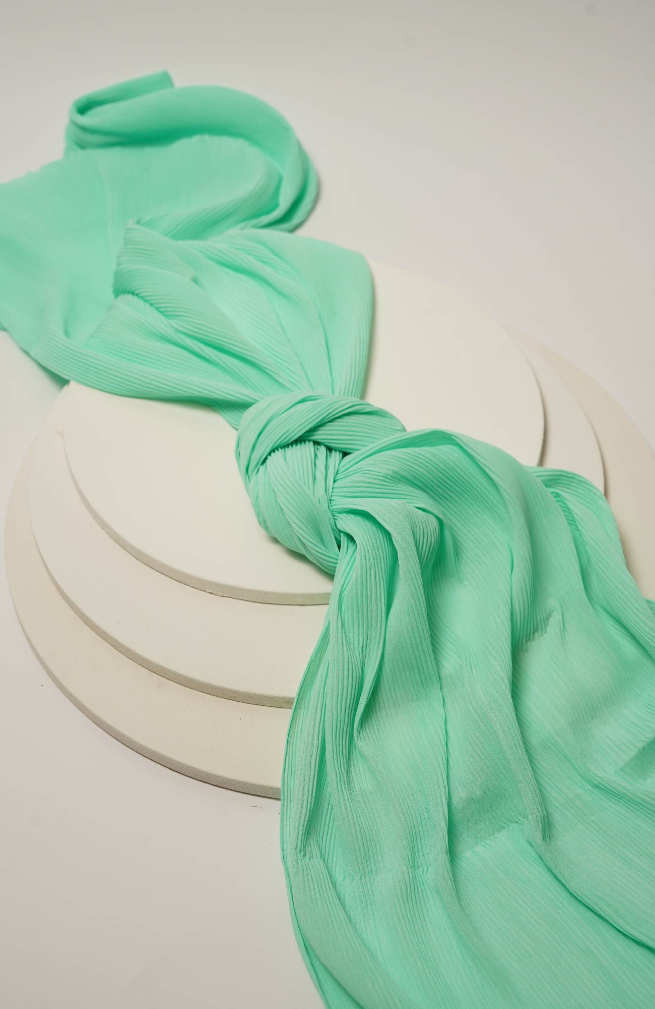 Pleated-Bright Aqua