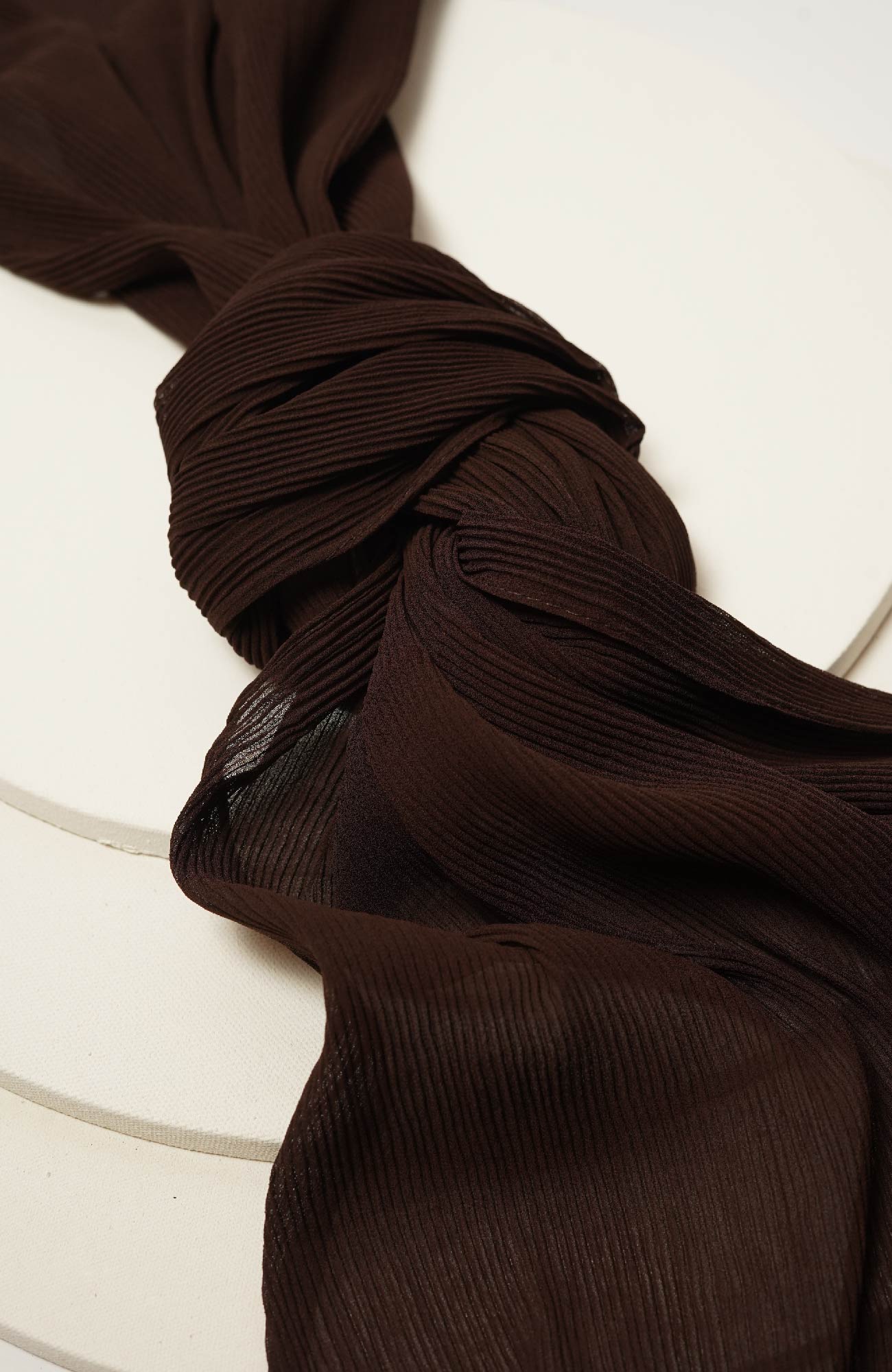 Pleated-Dark Brown
