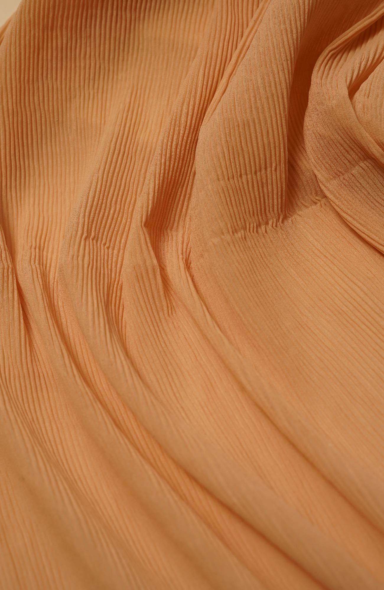 Pleated-Pale Peach