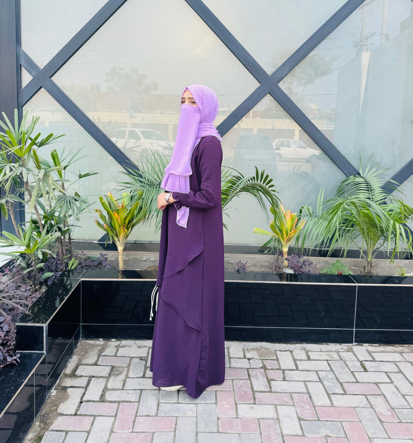Serene Classic Abaya - Purple