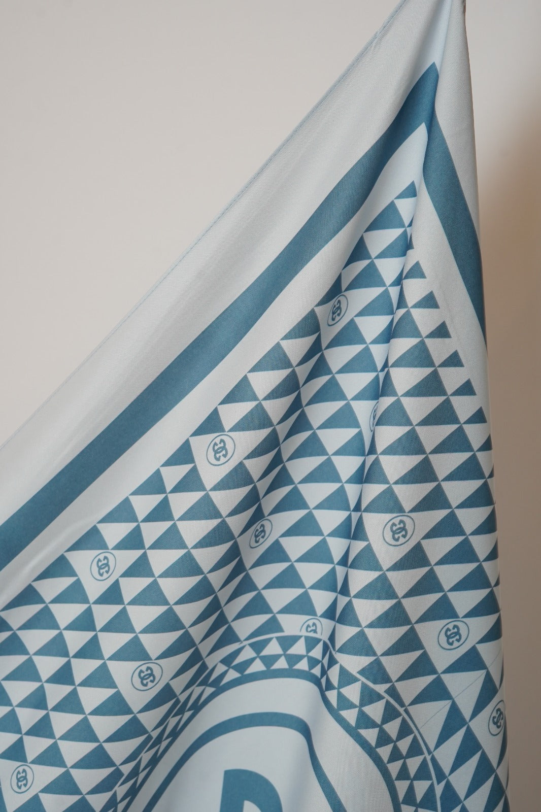 Regal Printed Satin Blue Hijab