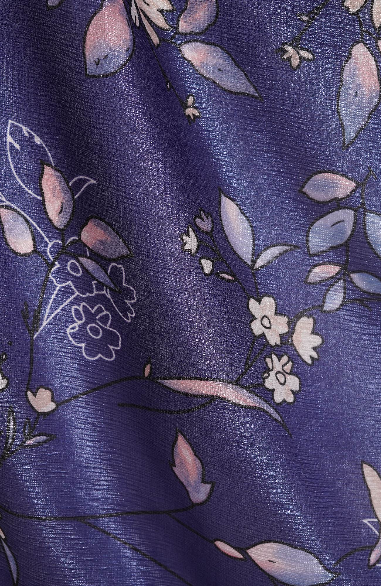 Shimmer Floral Silk - Egyptian Blue