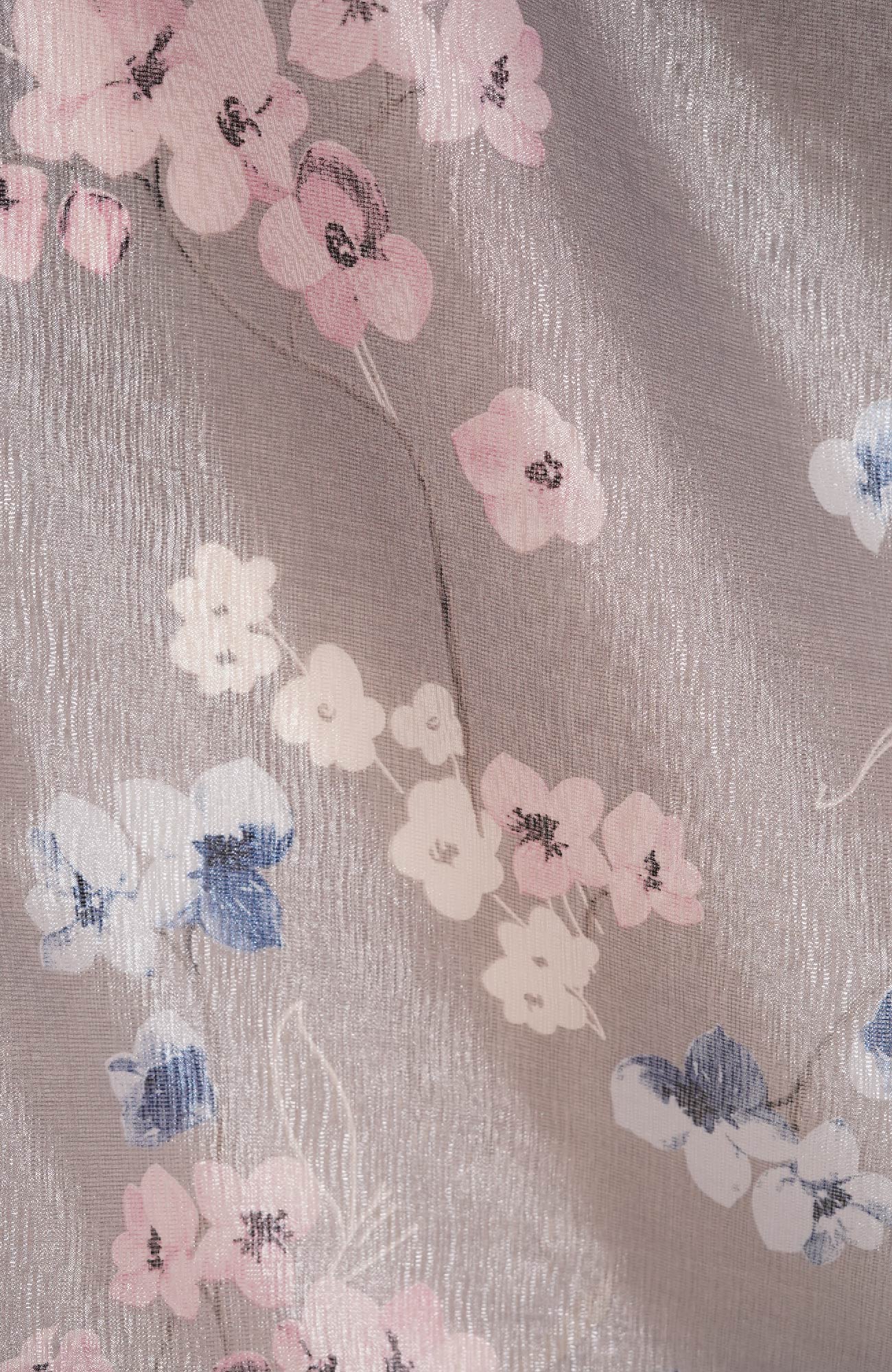 Shimmer Floral Silk - Timberwolf