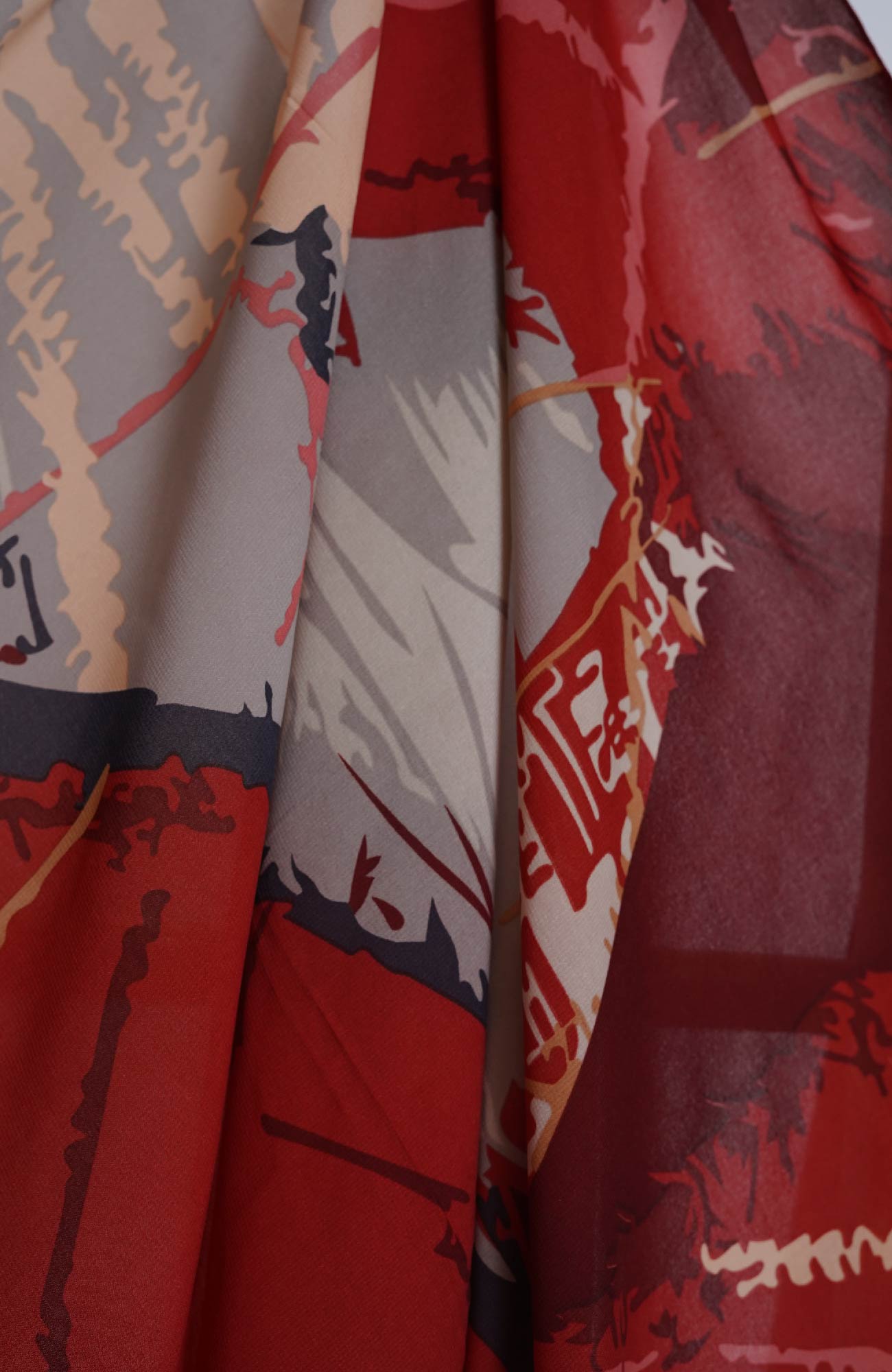 Square Lawn Printed - Florence Red