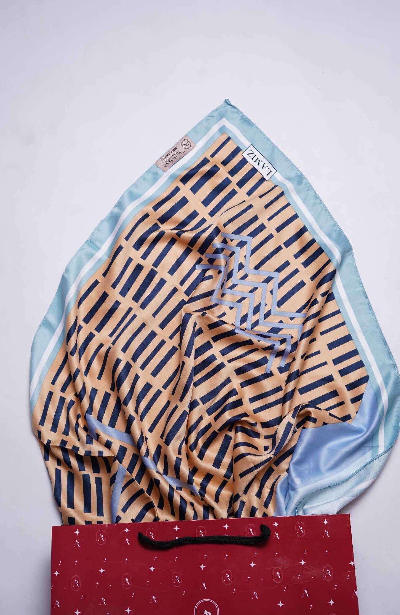 Mix Print Square Lawn - Mingle Print Blue
