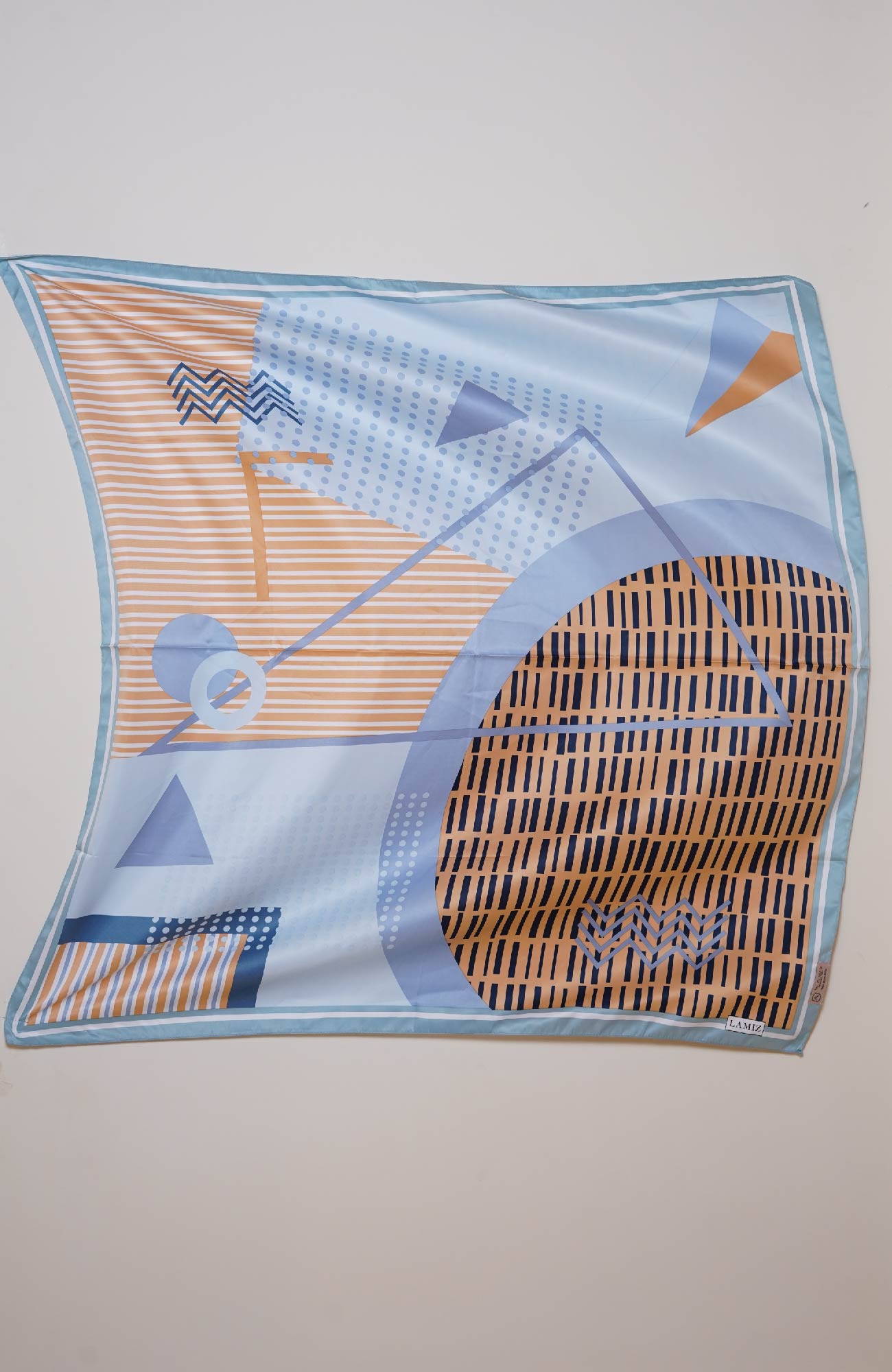 Mix Print Square Lawn - Mingle Print Light Blue