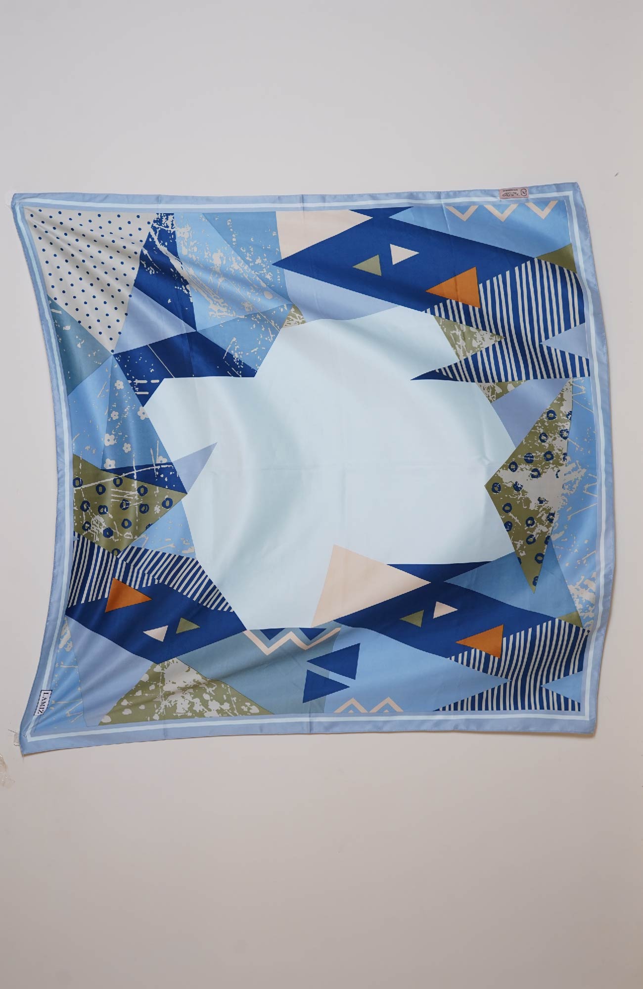Mix Print Square Lawn - Mingle Print Sky Blue