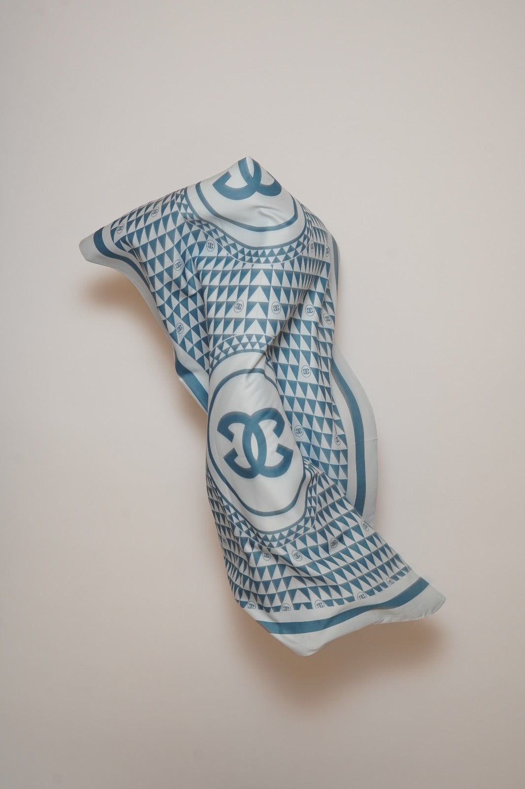 Regal Printed Satin Blue Hijab