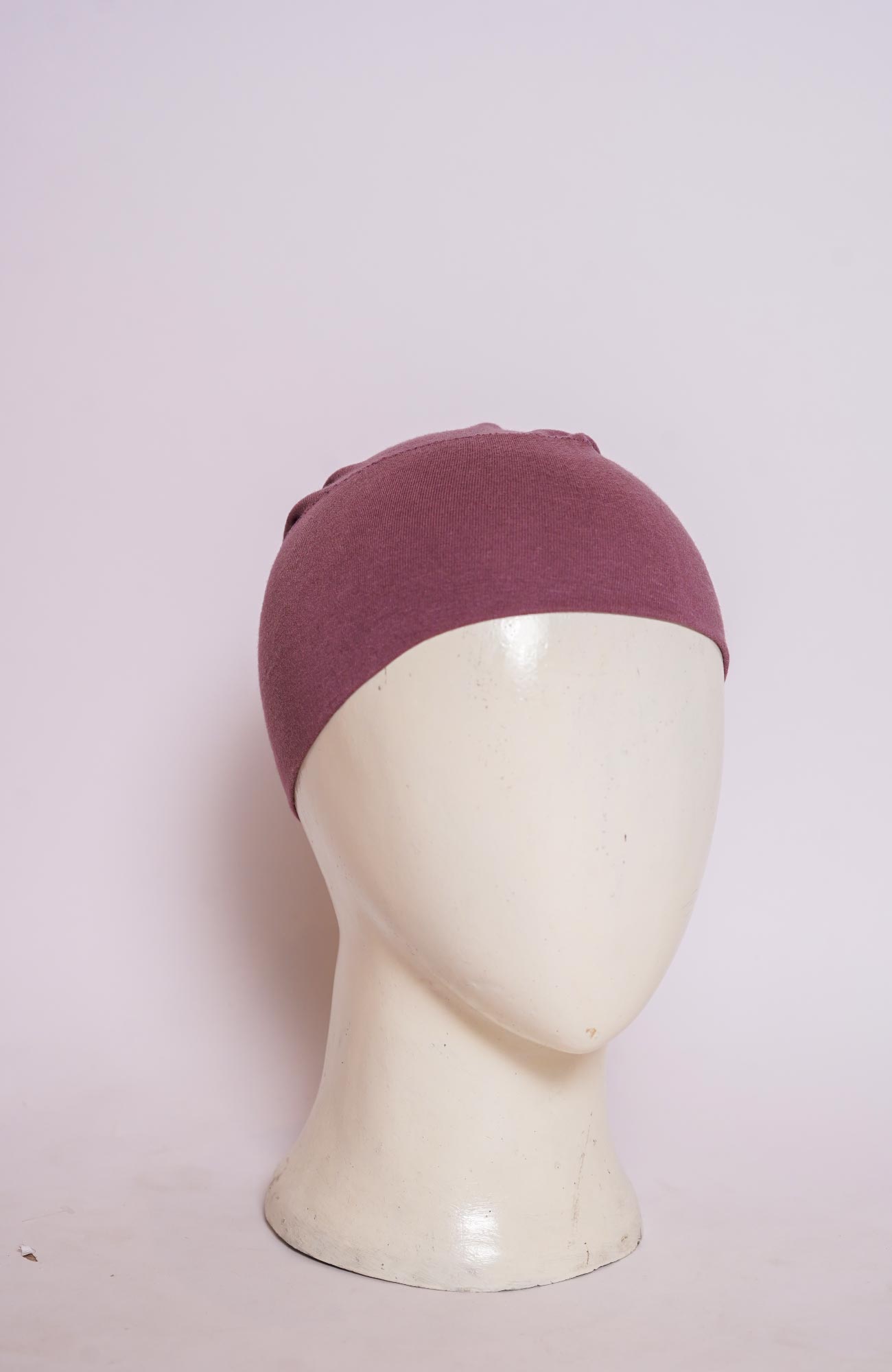 Plain Tube Hijab Cap - Light Plum