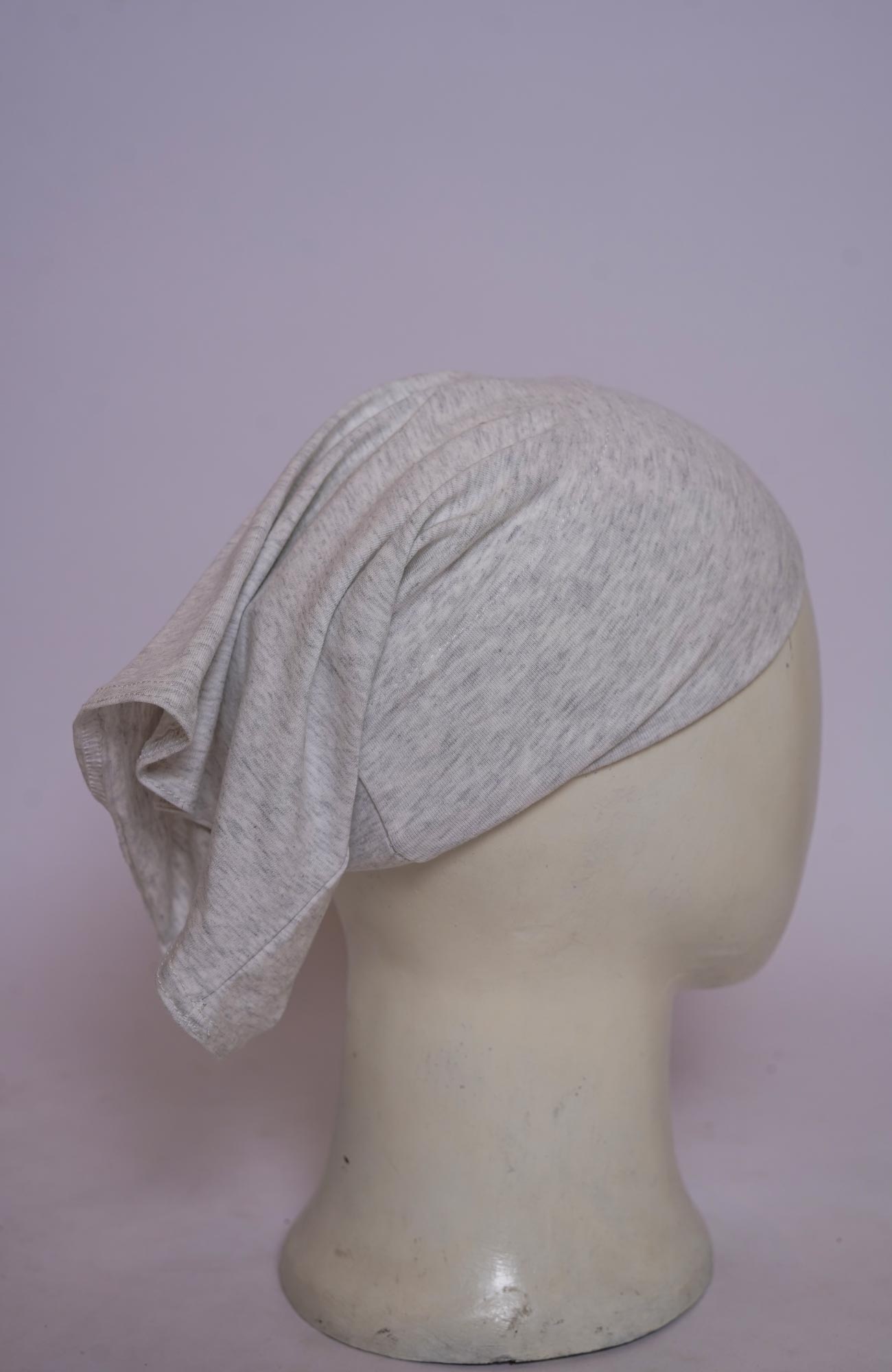 Plain Tube Hijab Cap - Light Gray