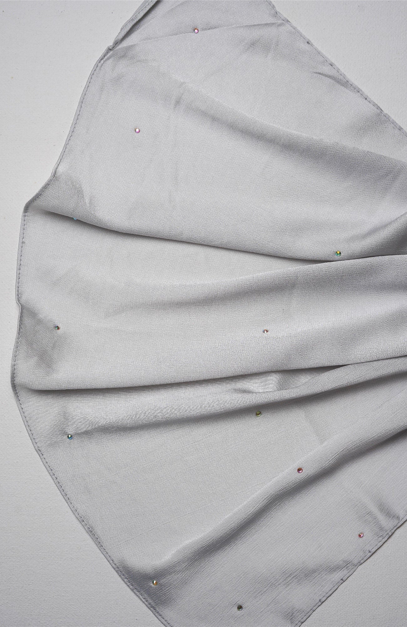 Beads Satin Silk Hijab - Spatial