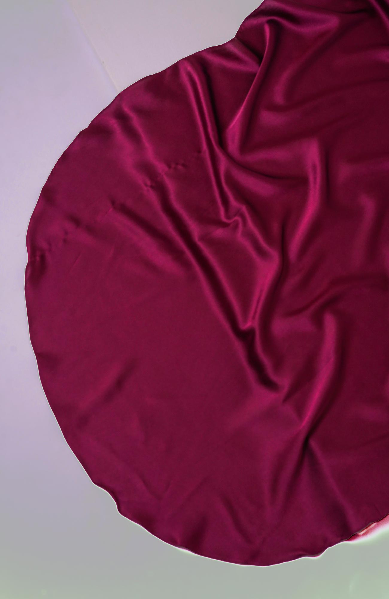 Satin Curve Shawl Hijab -Blood Red