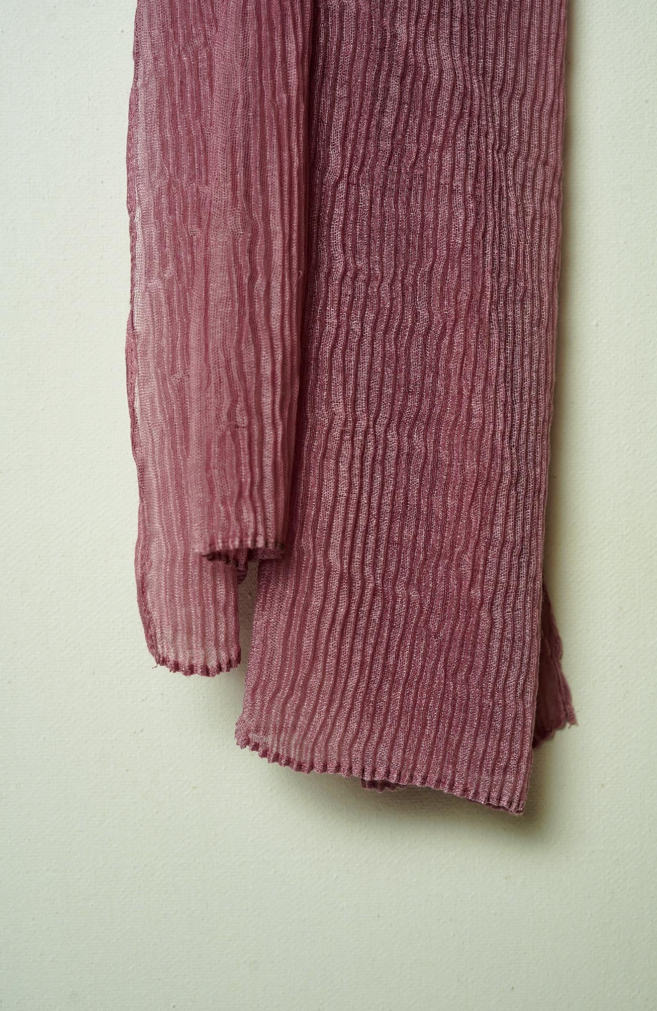 Lawn Pleated Hijab - Rosewood