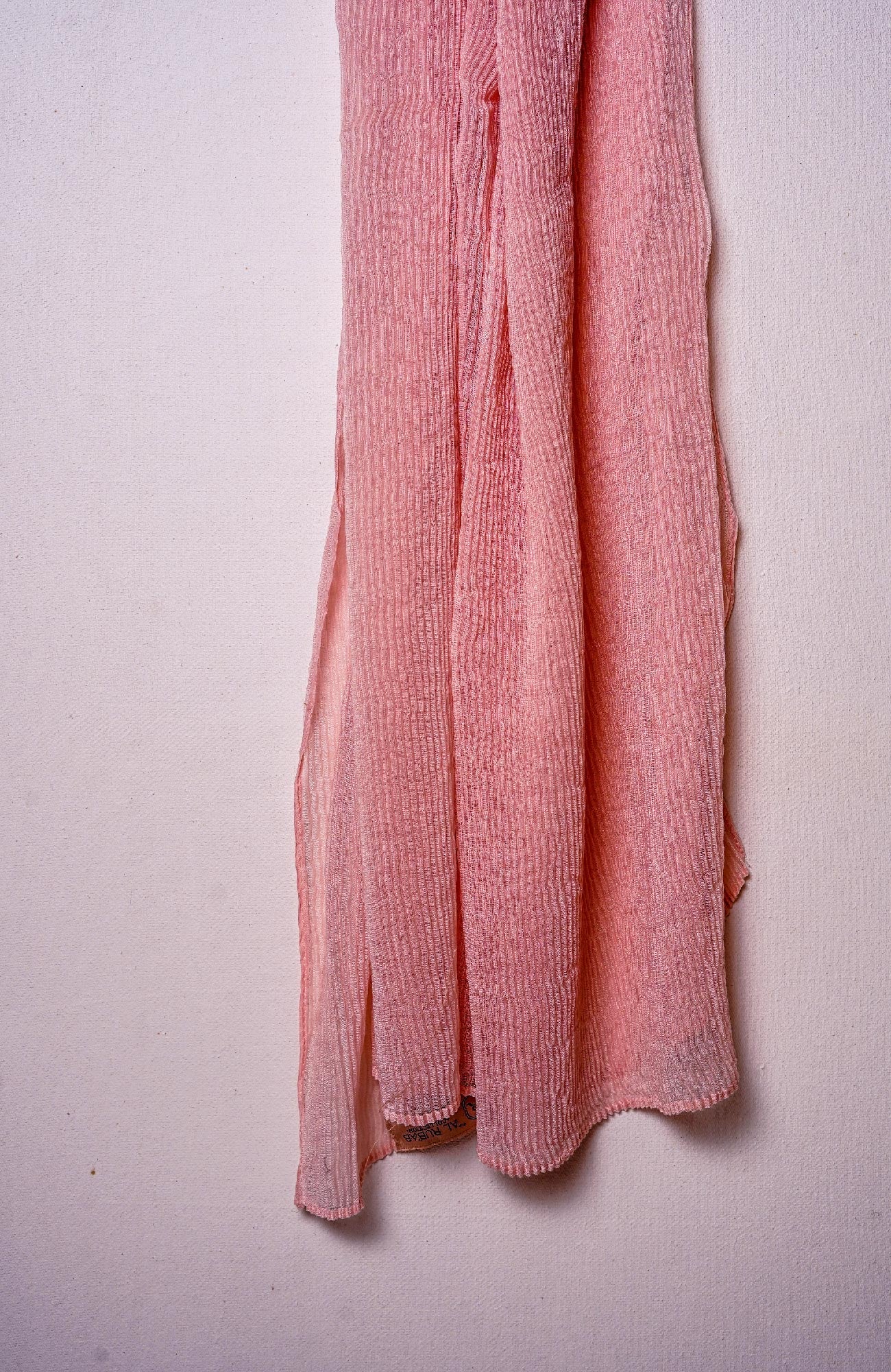 Lawn Pleated Hijab - Peach