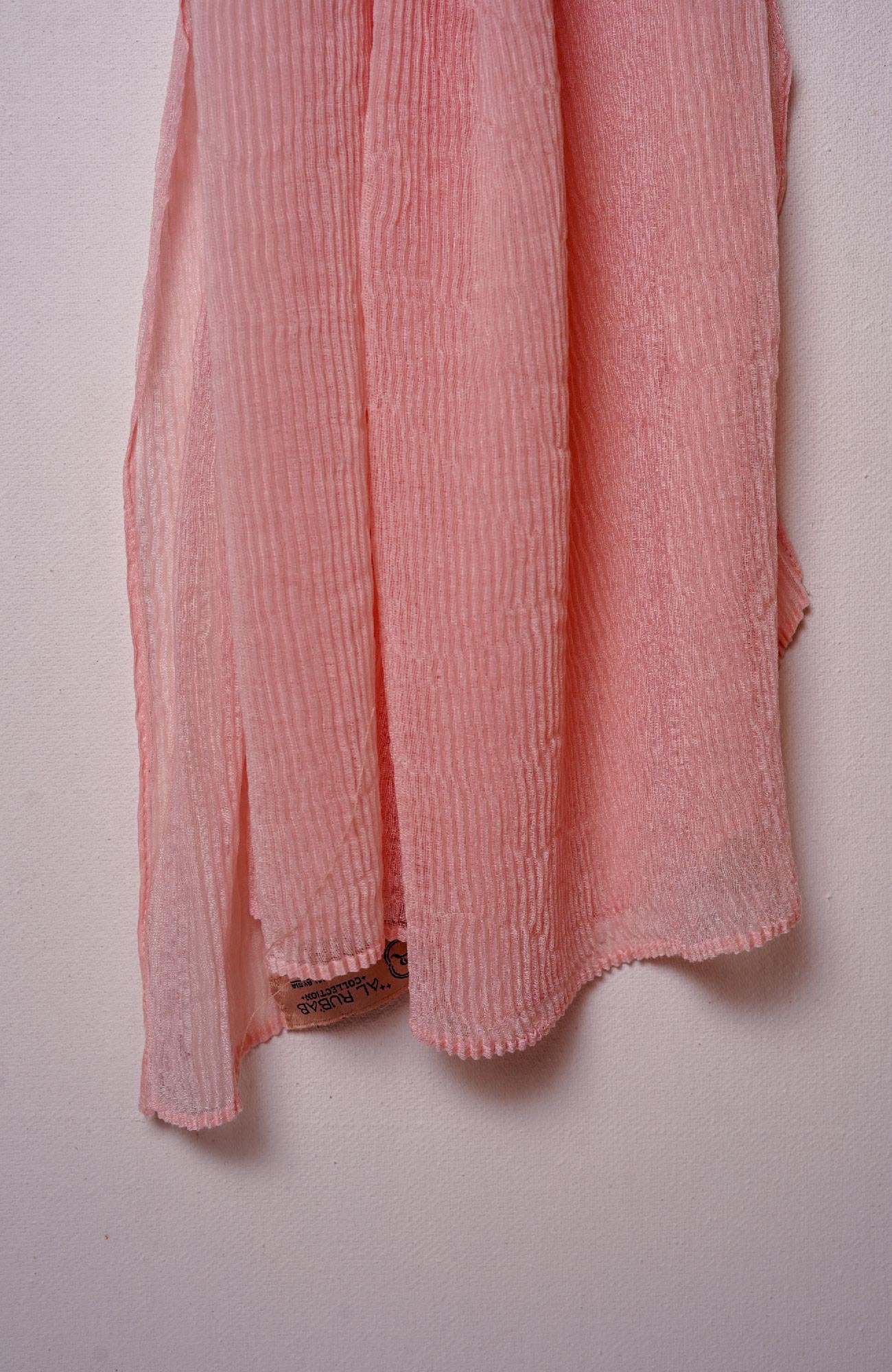 Lawn Pleated Hijab - Peach