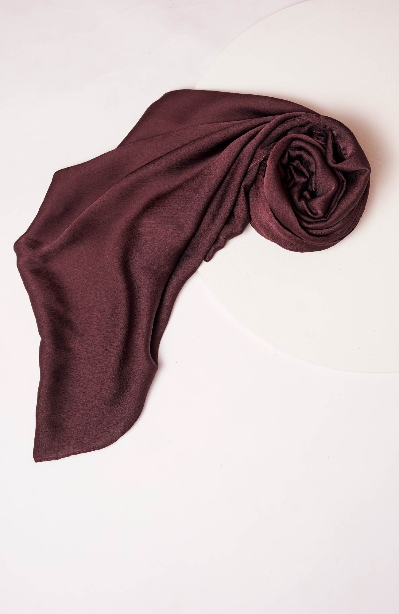 Luxe Crinkle Silk - Dark Maroon