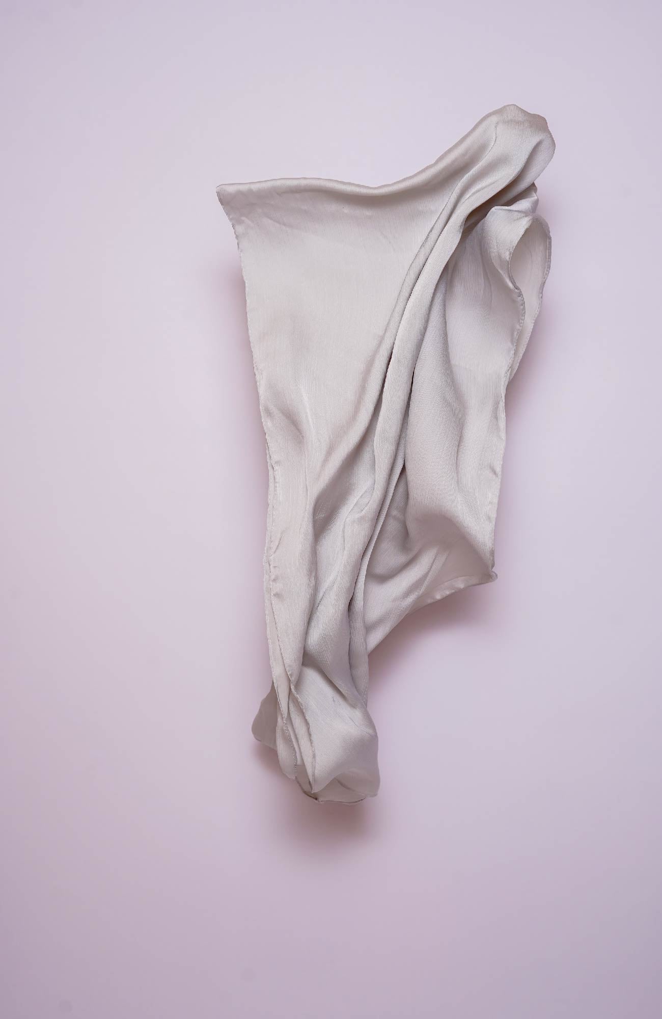 Luxe Crinkle Silk Hijab - Pearl