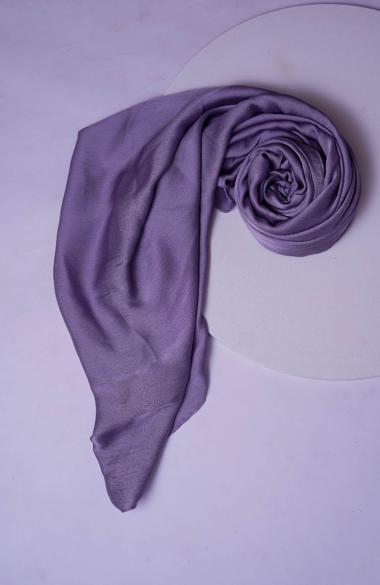Luxe Crinkle Silk Hijab - Purple Mauve ii